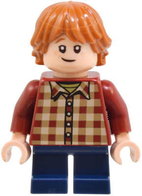 Ron Weasley - Dark Red Plaid Shirt, Dark Blue Short Legs