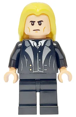 Lucius Malfoy - Black Suit, Bright Light Yellow Hair, Plain Legs
