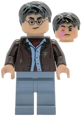 Harry Potter - Dark Brown Open Jacket, Sand Blue Legs, Bright Pink Stinging Jinx Face