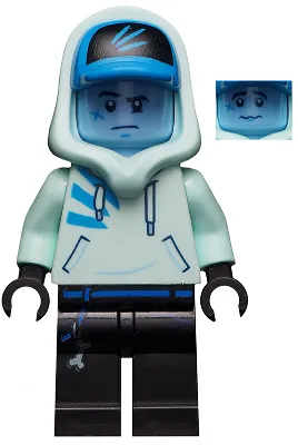 Jack Davids - Light Aqua Hoodie with Cap and Hood (Bright Light Blue Head)