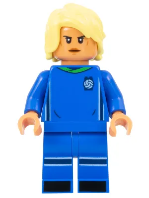 Soccer Player, Female, Blue Uniform, Nougat Skin, Bright Light Yellow Hair
