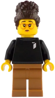 LEGO Ideas Designer - Female, Black Sweater with LEGO Ideas Logo, Medium Nougat Legs
