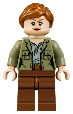 Claire Dearing - Olive Green Jacket over Sand Green Shirt, Reddish Brown Legs