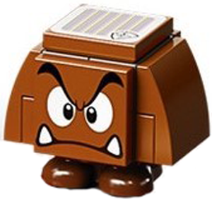 Goomba (Dark Bluish Gray Interior Pieces) - Angry