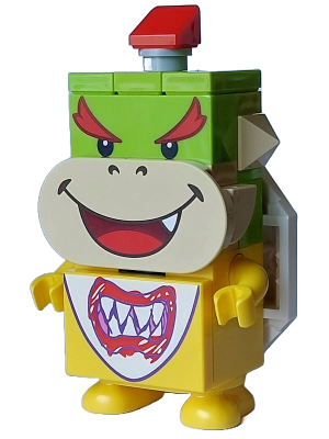 Bowser Jr. - 1 Lime Brick 1 x 1, 1 Red Brick 1 x 1