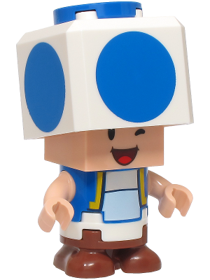 Blue Toad - Winking, Tan Hinge Brick