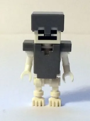 Skeleton, Minecraft - Flat Silver Helmet and Armor