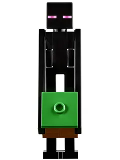 Enderman - Reddish Brown Block with Bright Green Top