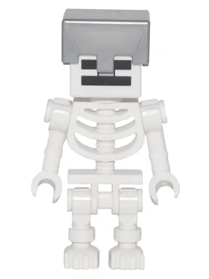 Skeleton, Minecraft - Flat Silver Helmet