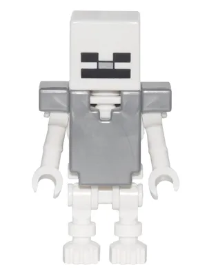 Skeleton, Minecraft - Flat Silver Armor