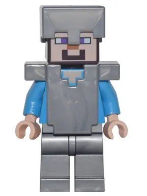 Steve (Light Nougat) - Flat Silver Legs, Helmet and Armor