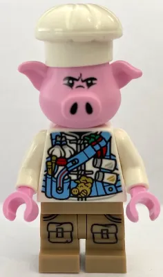 Pigsy - Medium Blue Utility Harness with Pig Head Buckle, Dark Tan Medium Legs with Pockets