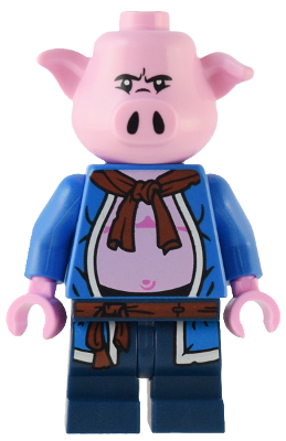 Pigsy - Blue Open Robe, Dark Blue Medium Legs