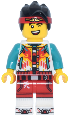 Monkie Kid - White Jacket with Buttons, White Legs