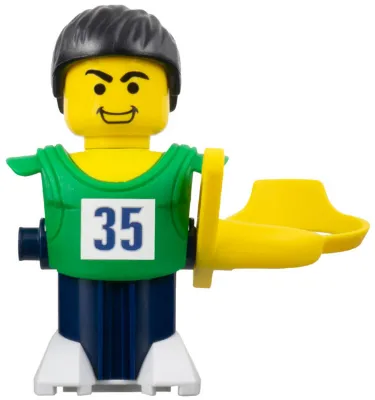 McDonald's Sports Basketball Player - Green Torso and Dark Blue Base with Stickers