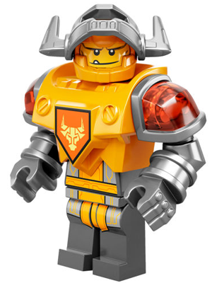 Axl - Flat Silver Visor, Bright Light Orange Torso (Battle Suit Axl)