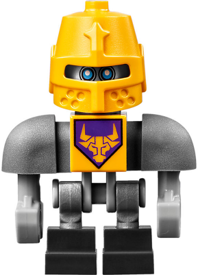 Axl Bot - Dark Bluish Gray Shoulders, Bright Light Orange Helmet