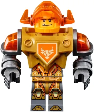 Axl - Trans-Neon Orange Visor, Pearl Gold Torso