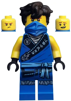 Jay - Legacy, Rebooted, Ninjago Logogram 'MANTER' on Torso