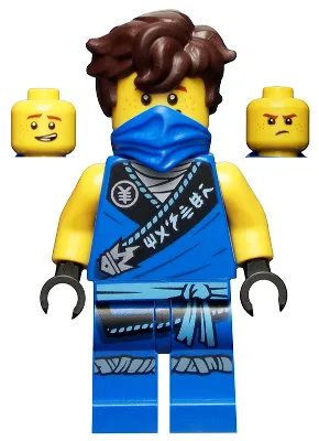 Jay - Legacy, Rebooted, Ninjago Logogram 'MASTER' on Torso, Hair