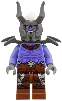 Oni Warrior - Blue Violet Torso, Reddish Brown Legs