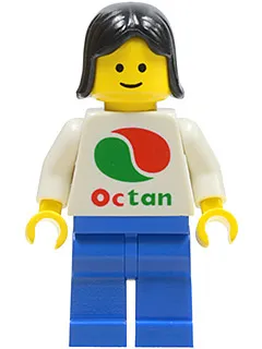 Octan - White Logo, Blue Legs, Black Female Hair