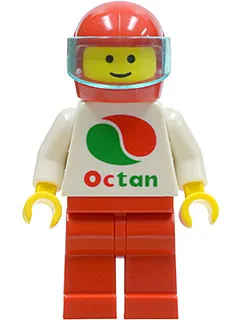 Octan - White Logo, Red Legs, Red Helmet, Trans-Light Blue Visor