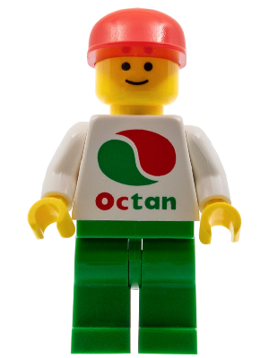 Octan - White Logo, Green Legs, Red Cap Long Bill (Reissue)