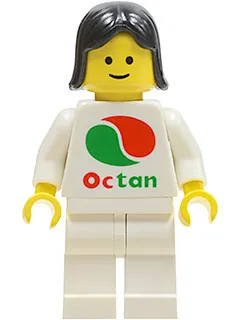 Octan - White Logo, White Legs, Black Female Hair