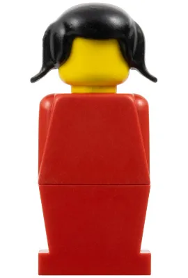 LEGOLAND - Red Torso, Red Legs, Black Pigtails Hair