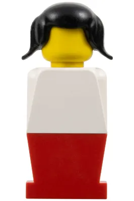 LEGOLAND - White Torso, Red Legs, Black Pigtails Hair