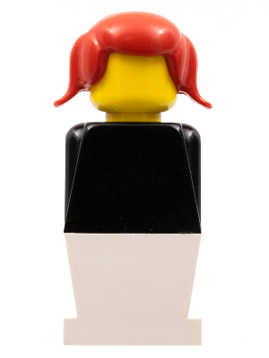 LEGOLAND - Black Torso, White Legs, Red Pigtails Hair