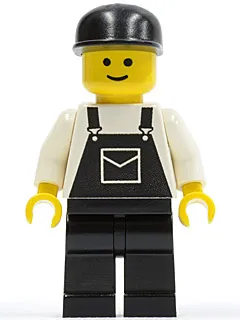 Overalls Black with Pocket, Black Legs, Black Cap