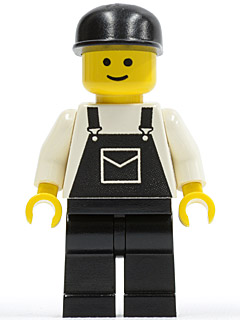 Overalls Black with Pocket, Black Legs, Black Cap