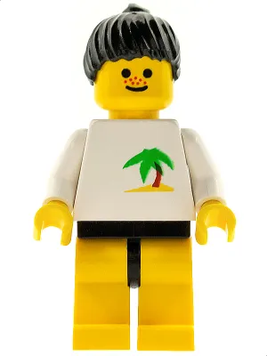 Palm Tree - Yellow Legs, Black Ponytail Hair