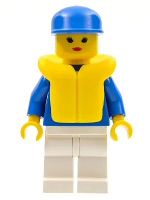 Jogging Suit - White Legs, Blue Cap, Life Jacket