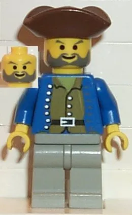 Pirate Brown Shirt, Light Gray Legs, Brown Pirate Triangle Hat