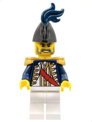 Imperial Soldier II - Captain, Pearl Gold Epaulettes, Dark Blue Plume