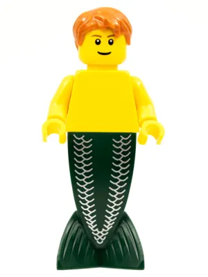Merman - Dark Orange Hair, Reddish Brown Eyebrows