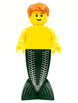 Merman - Dark Orange Hair, Reddish Brown Eyebrows