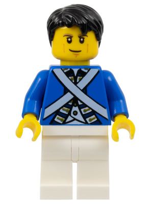 Bluecoat Soldier 6 - Cheek Lines, Black Hair