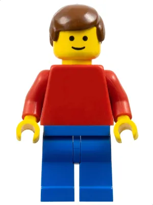 Plain Red Torso with Red Arms, Blue Legs, Brown Male Hair