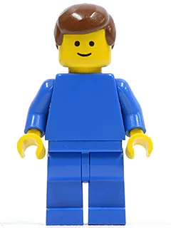Plain Blue Torso with Blue Arms, Blue Legs, Brown Male Hair