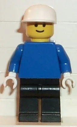 Plain Blue Torso with Blue Arms, Black Legs, White Cap