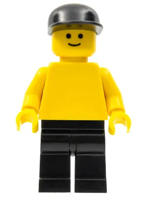 Plain Yellow Torso with Yellow Arms, Black Legs, Black Cap
