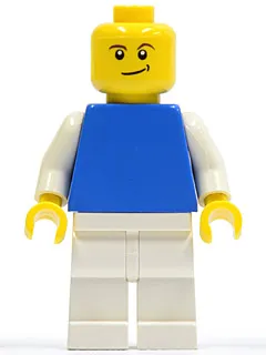 Plain Blue Torso with White Arms, White Legs, Crooked Smile