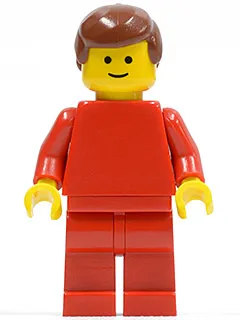 Plain Red Torso with Red Arms, Red Legs, Reddish Brown Male Hair