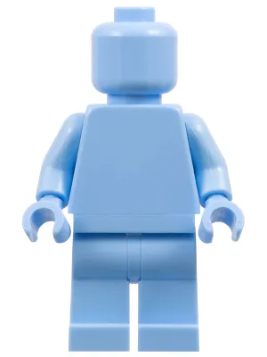 Plain Bright Light Blue Torso, Bright Light Blue Legs, Bright Light Blue Head (Monochrome)