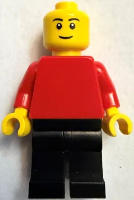 Plain Red Torso with Red Arms, Black Legs, Black Eyebrows, Thin Grin