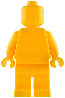 Plain Bright Light Orange Torso, Bright Light Orange Legs, Bright Light Orange Head (Monochrome)